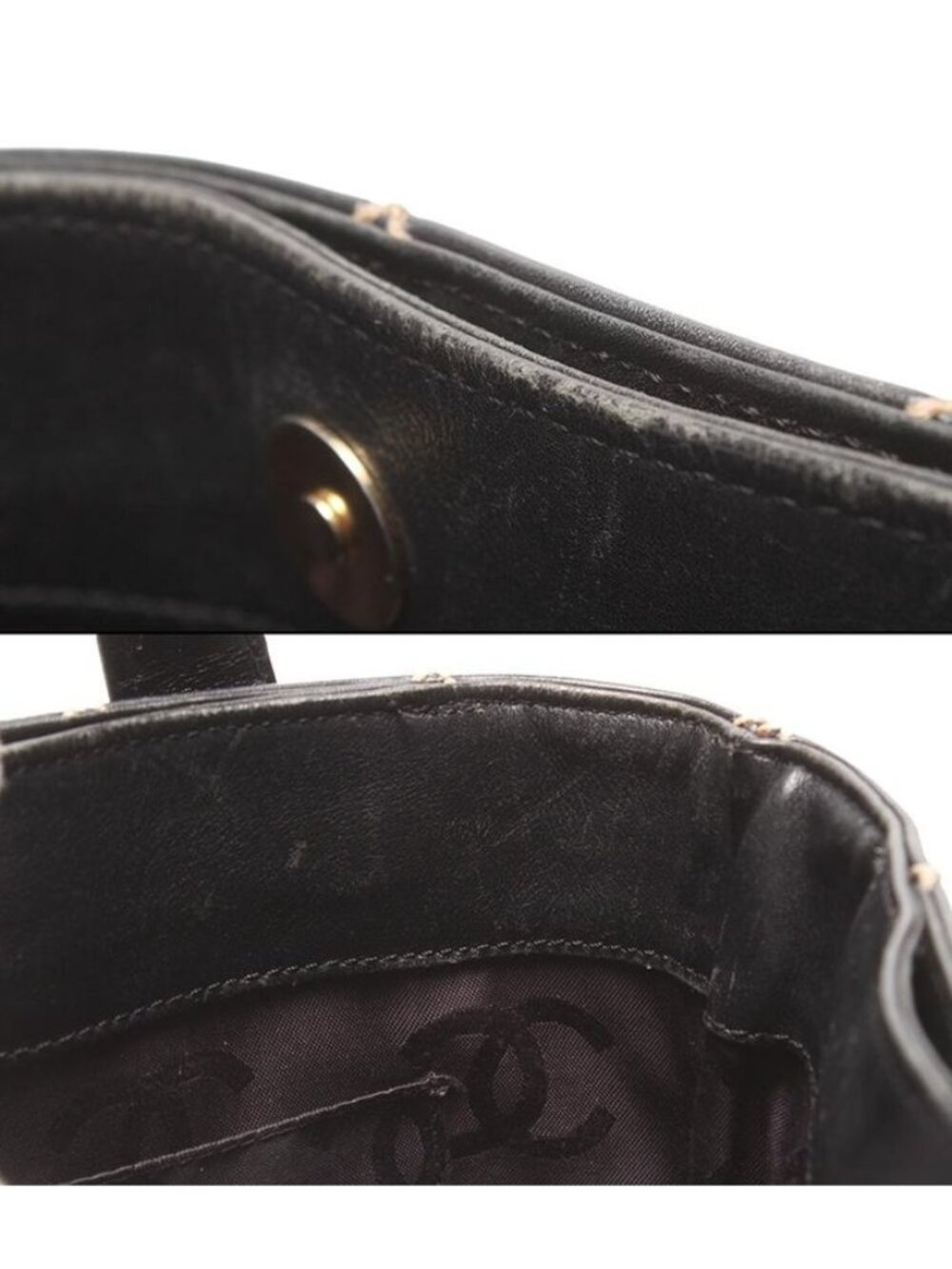 Chanel Tote Gold Wild Stitch CC Logo - Picture 8 of 10